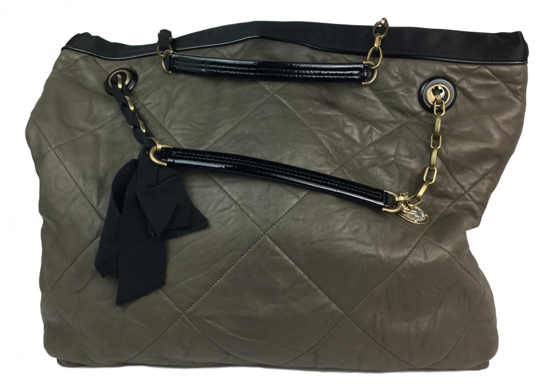 LANVIN Brown Suede Tote Bag (1 of 3)