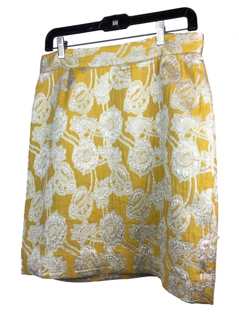 KATE SPADE Yellow Floral Skirt 8 (1 of 3)