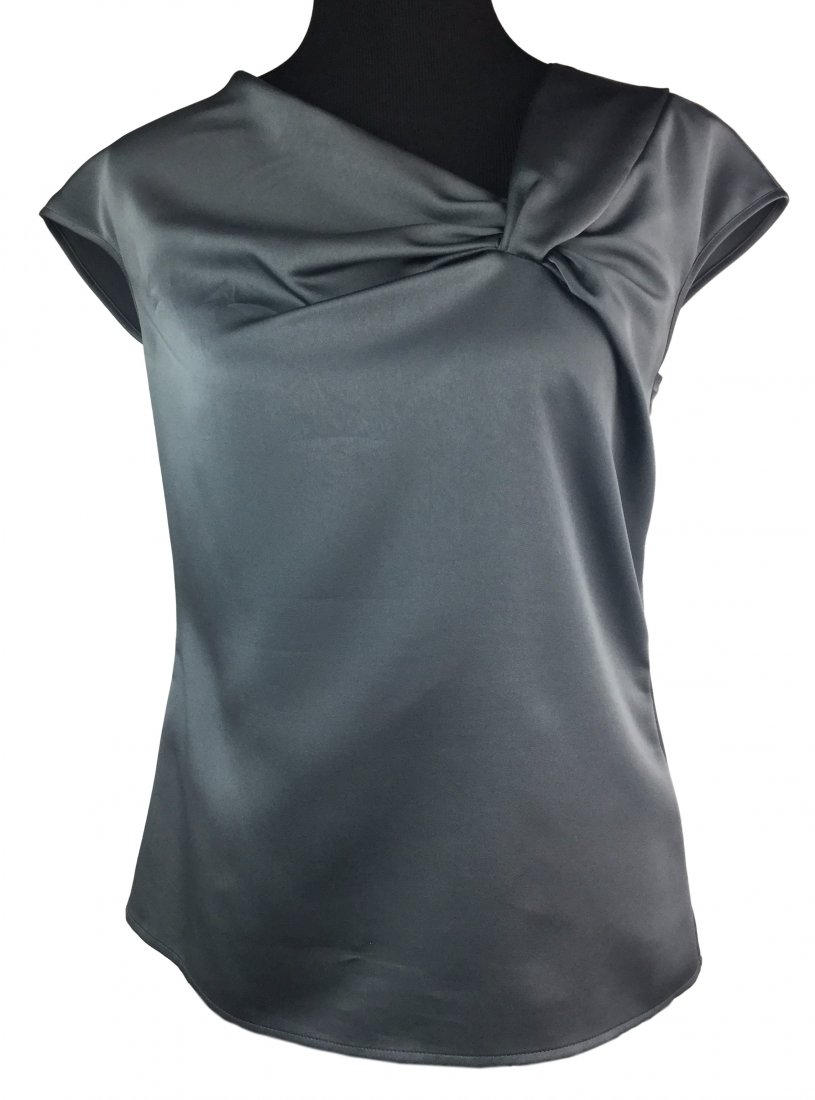 HUGO BOSS Top: Gorgeous silver top by Hugo Boss. Made in Turkey. Measures Approx: 60 cm x 52 cm. Size: 6