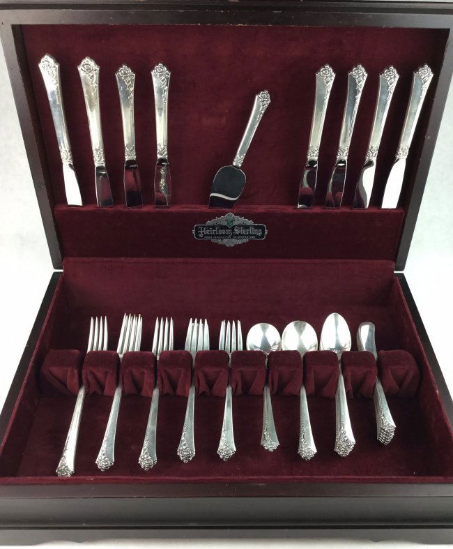 Heirloom STERLING SILVER Flatware Set (1 of 4)
