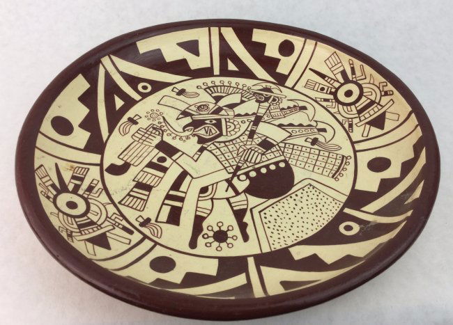 Ancient Hand Painted Ceramic Plate (1 of 2)