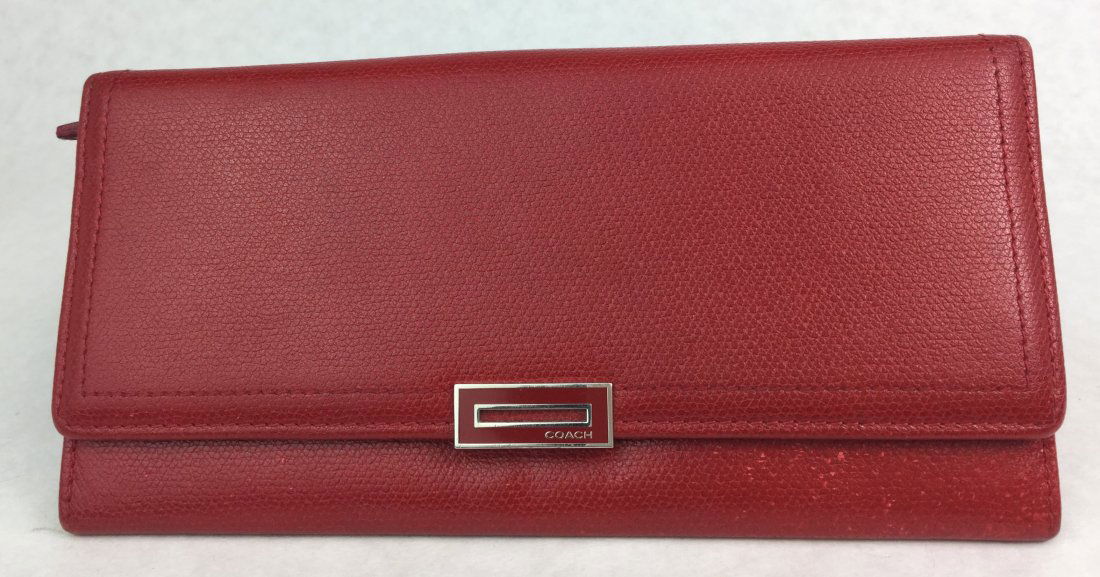 COACH Red Leather Wallet (1 of 2)