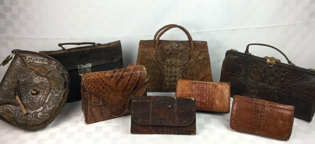 Vintage Crocodile, Alligator & Leather Handbags (1 of 3)