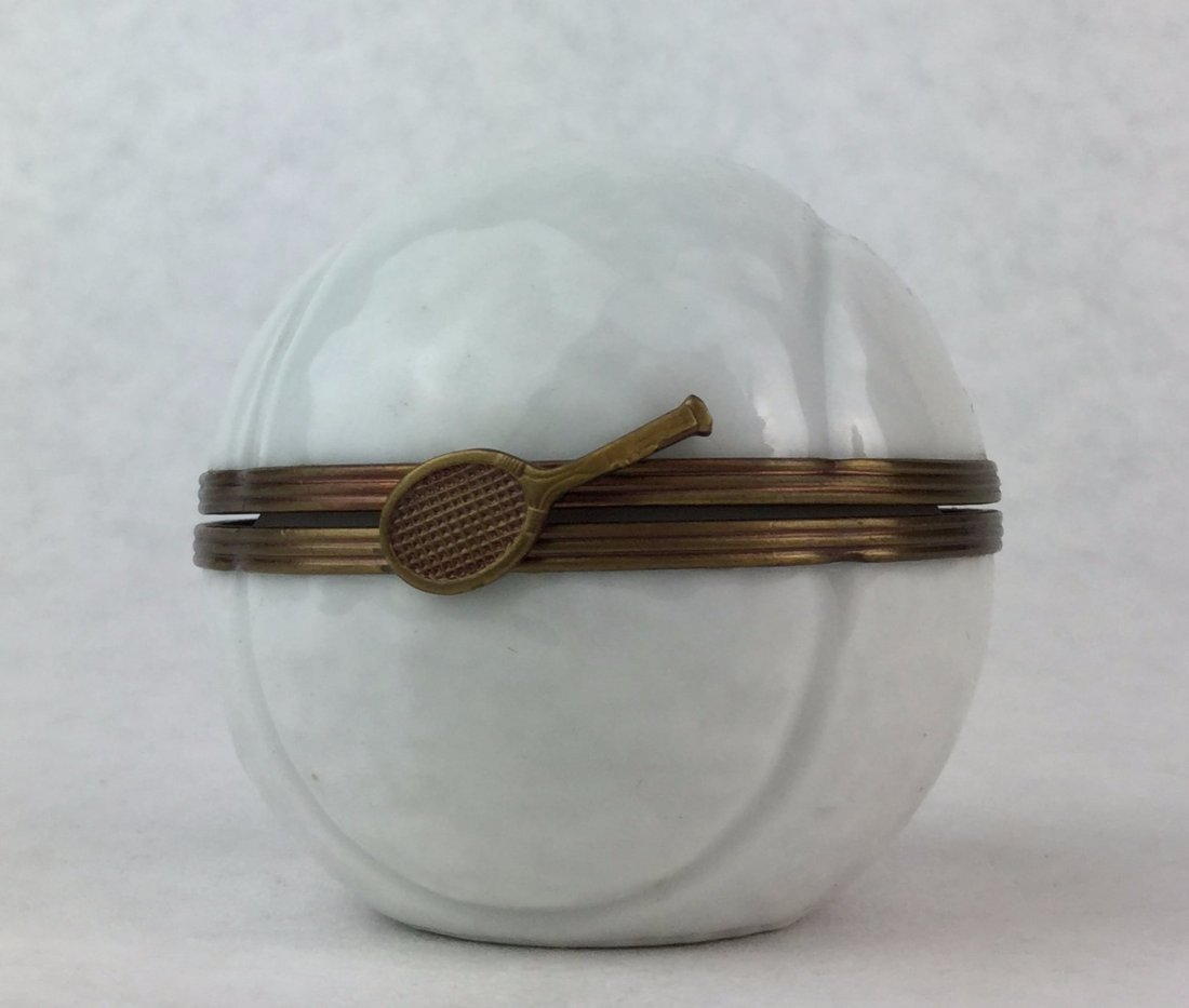 LIMOGES Rare Fine Porcelain Tennis Jewelry Box (1 of 3)