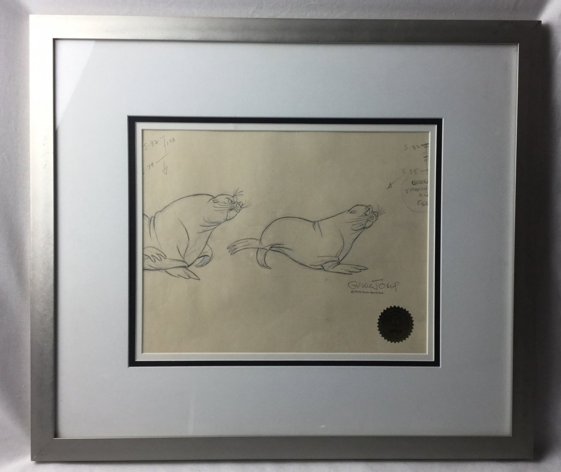 Chuck Jones Pencil art for Cell production (1 of 2)
