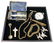 Vintage Collection of Man Trinkets - Watch, Pins, Razor