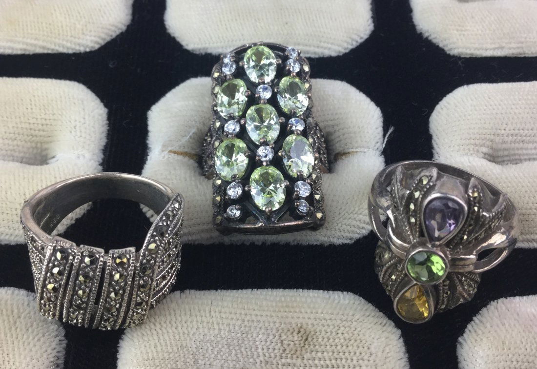 Sterling Silver Ring Collection of 3 (1 of 2)