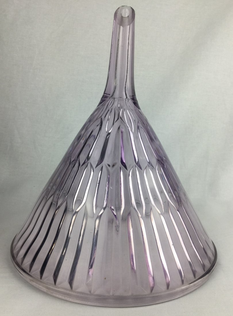 Large Lavender Glass Apothecary Funnel 10" (1 of 2)