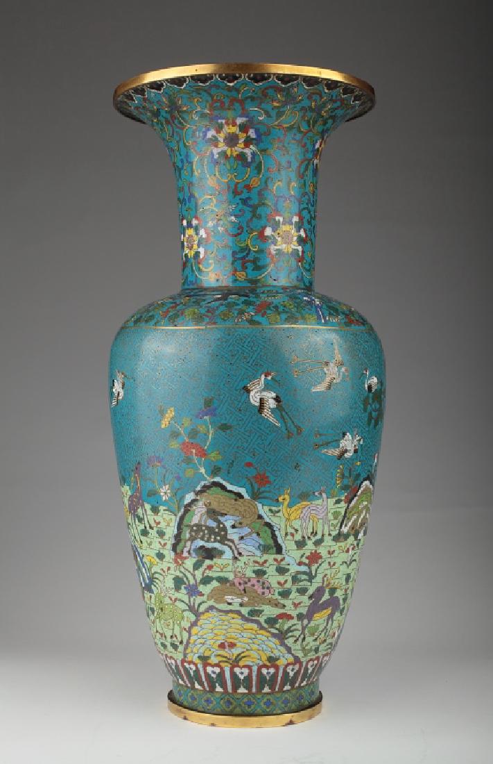 A Chinese cloisonné 'Hundred Deer' vase, (1 of 9)