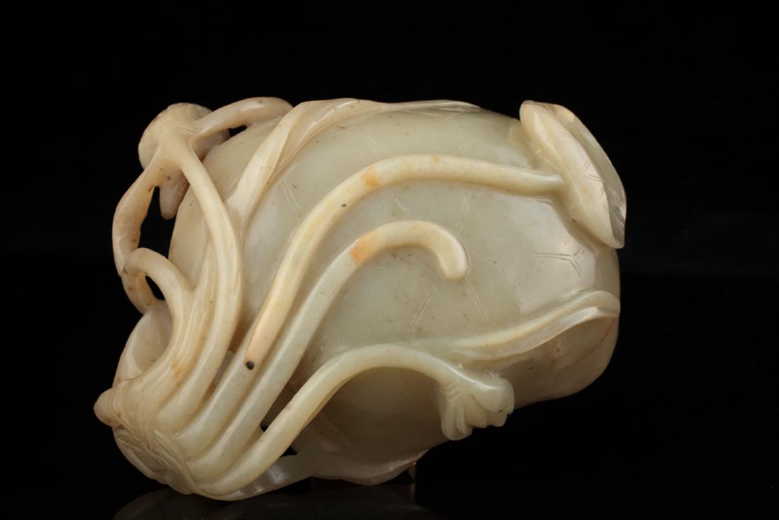 A celadon jade brushwasher, Ming dynasty, (1 of 4)