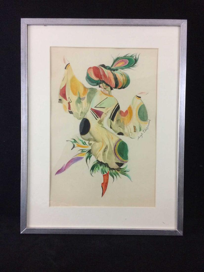 Original Watercolor on Paper Signed 'Sergei (1 of 4)