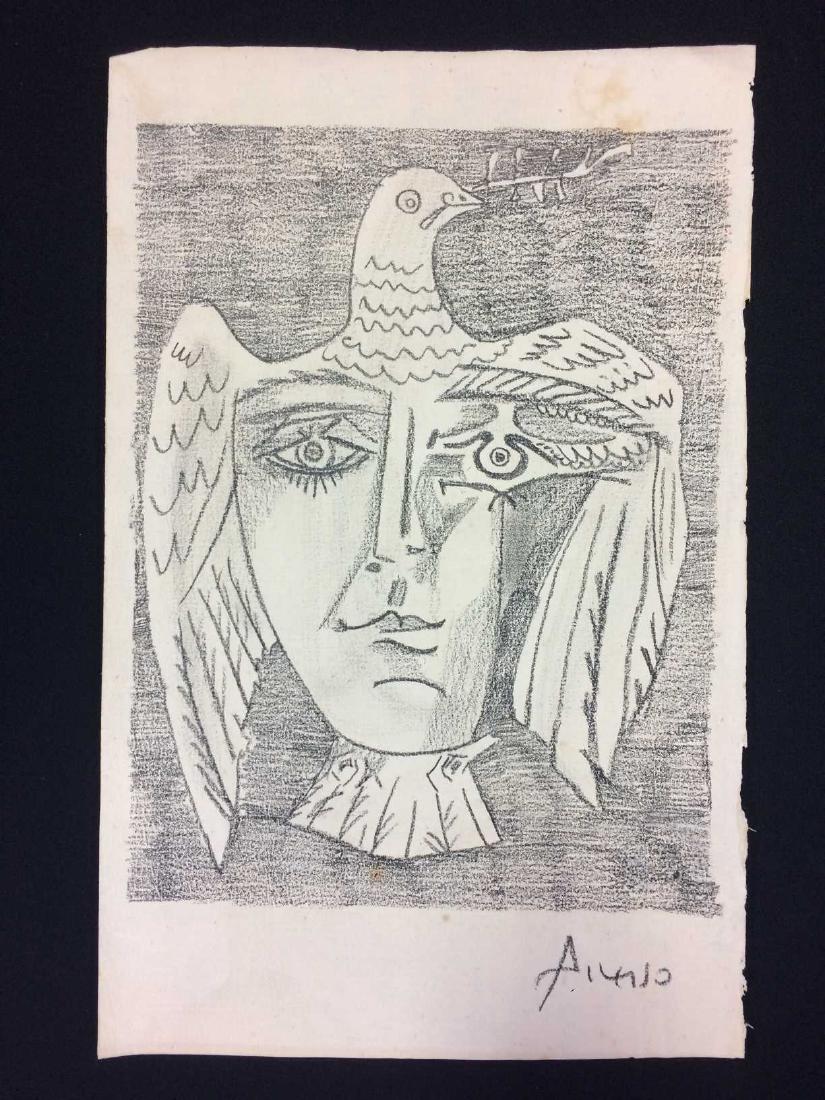 Original Graphite/Pencil on Paper Signed 'Picasso' -- (1 of 6)