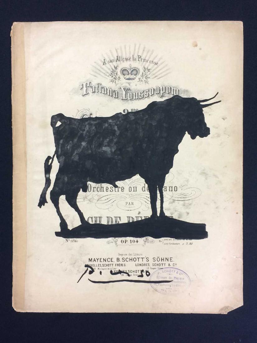 Original Gouache on Paper Signed 'Picasso' -- Pablo (1 of 4)