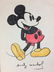 Original Ink on Paper Signed ''Andy Warhol'' -- Pop Art - 2