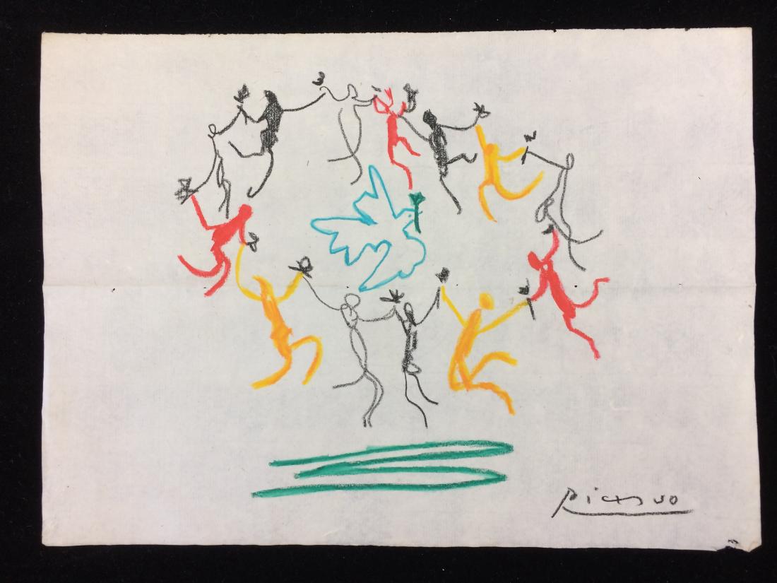 Original Mixed Media on Paper -- Signed ''Picasso'' -- (1 of 4)