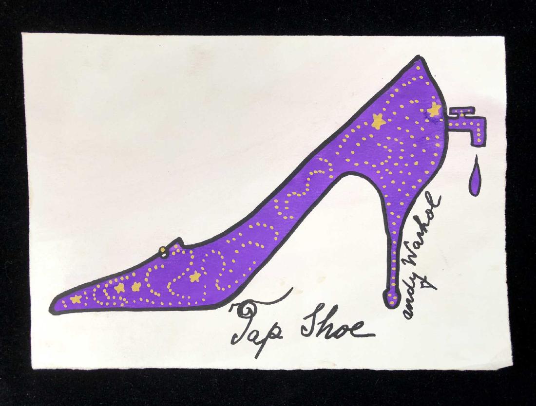 HAND DRAWN Mixed Media on Paper Signed ''Andy Warhol'' (1 of 4)