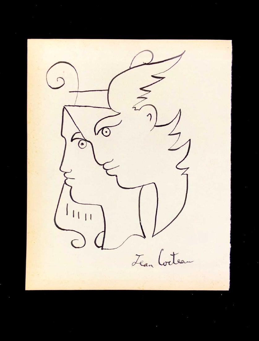HAND DRAWN Ink on Paper signed 'Jean Cocteau'  Orpheus (1 of 3)