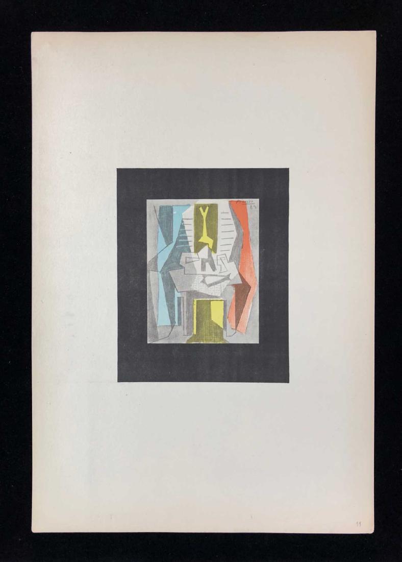HAND COLORED Pochoir Lithograph Signed ''Picasso'' 1946 (1 of 3)