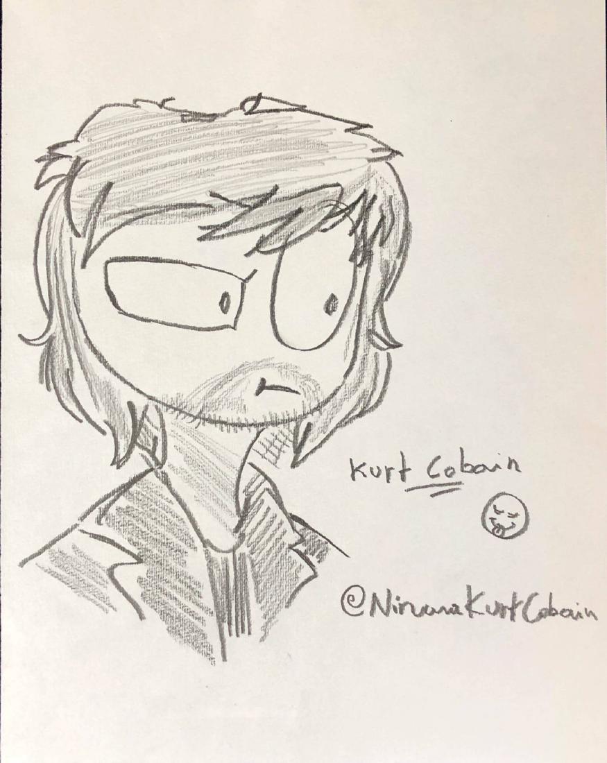 Kurt Cobain (American, 1967-1994) -- Hand Drawn (1 of 3)