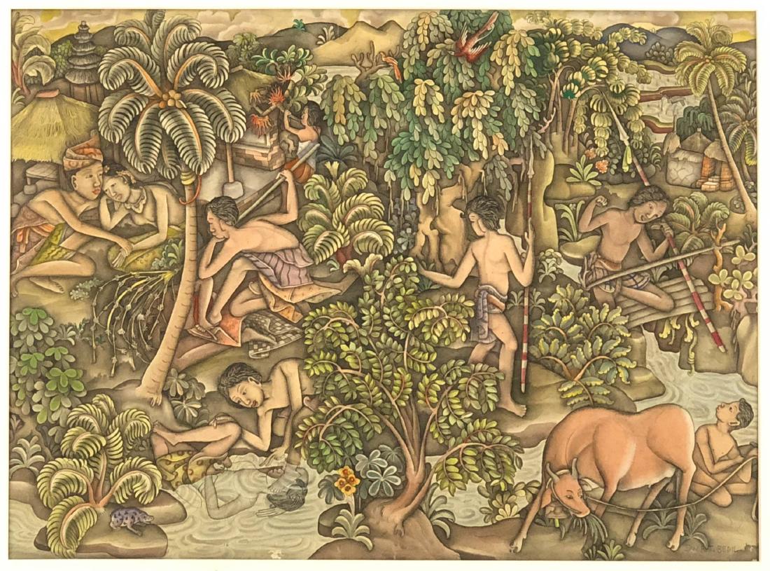 Dewa Putu Bedil (Balinese, 1921-1999) -- Hand Painted (1 of 7)