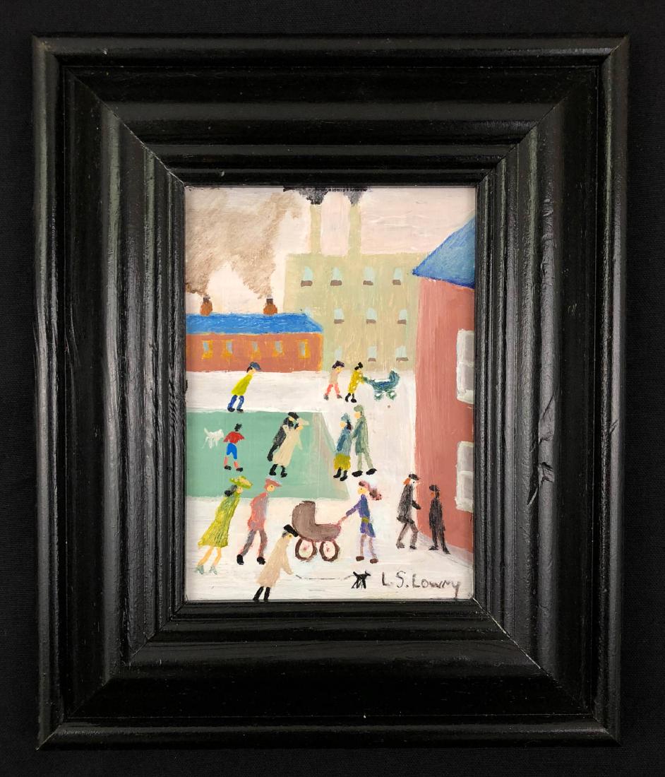 L.S. Lowry (English, 1887-1976) -- Hand Painted (1 of 4)