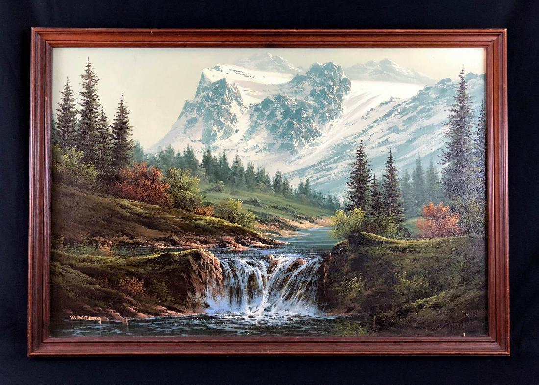 W. Goldberg Hand Painted Oil on Canvas -- Snowy (1 of 10)