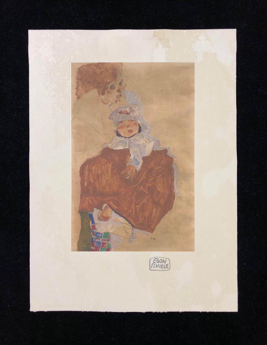 Egon Schiele (Austrian, 1890-1918) -- Hand Signed Fine (1 of 5)