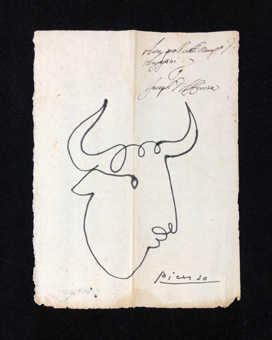 Pablo Picasso (Spanisih, 1881-1973) -- Hand-Drawn Ink (1 of 4)