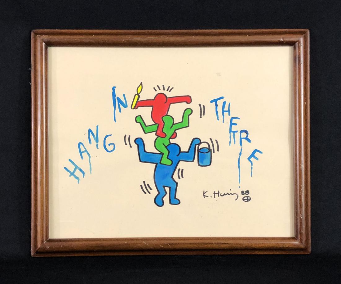 Keith Haring (American, 1958 -1990) -- Hand Painted (1 of 7)