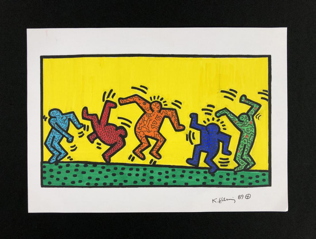 Keith Haring (American, 1958 -1990) -- Hand Painted (1 of 4)