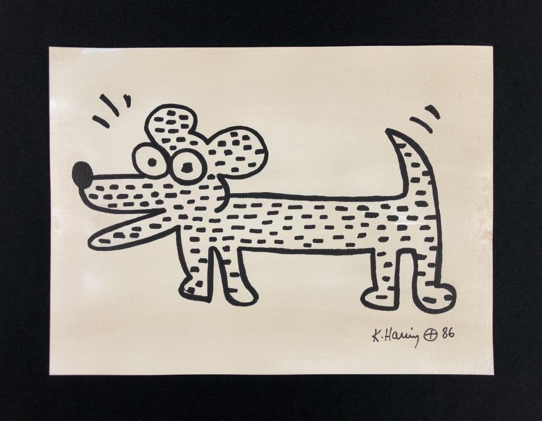 Keith Haring (American, 1958 -1990) -- Hand Painted Ink (1 of 4)