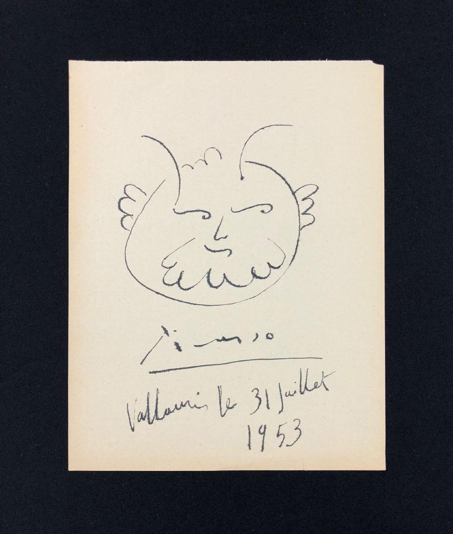 Pablo Picasso (Spanish, 1881-1973) -- Hand Drawn Ink on (1 of 4)