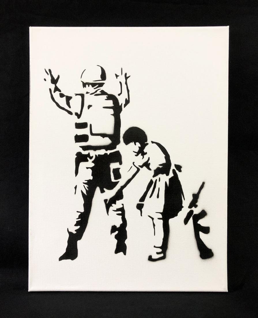 Banksy (British, 1974 -) -- Hand Stenciled Aerosol (1 of 6)