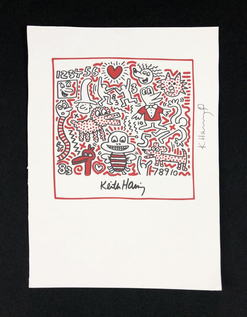 Keith Haring (American, 1958-1990) -- Hand Signed Fine (1 of 4)