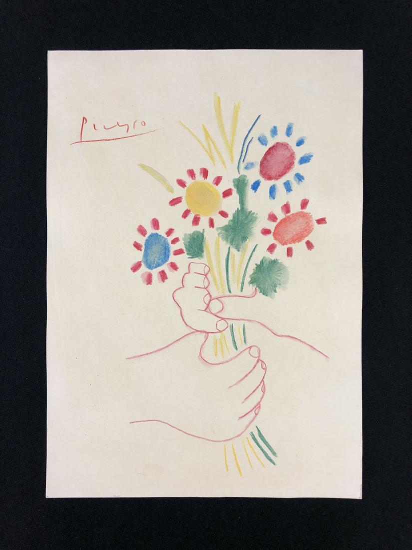 Pablo Picasso (Spanish, 1881-1973) -- Hand Drawn Mixed (1 of 3)