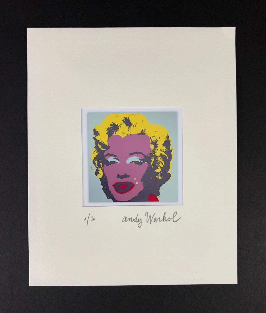 Andy Warhol (1928-1987) â€“ Fine art Print on Paper: This lot consists of a fine art print on paper, attributed to Andy Warhol (American, 1928-1987). This Pop art image depicts Marilyn Monroes head. Hand inscription below reads "V/S Andy Warhol". matt m