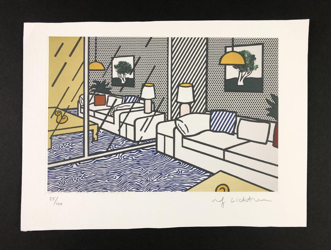 Roy Lichtenstein (1923-1997) - Fine Art Print: This lot consists of a fine art print on paper, attributed to Roy Lichtenstein (American, 1923-1997). numbered at bottom, in graphite handwriting, "25/100. Roy Lichtenstein." This Pop Art image depict