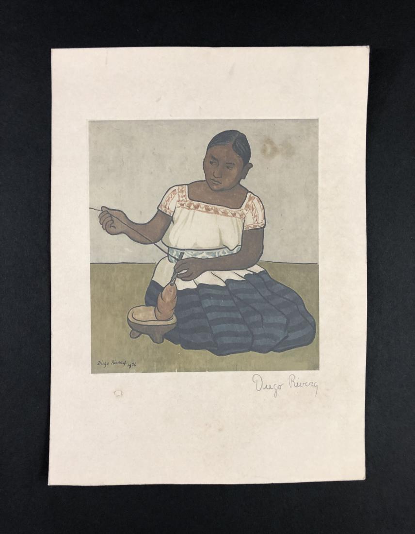 Diego Rivera (1886-1957) - Fine Art Print: This lot consists of a fine art print on paper, attributed to Diego Rivera (Mexican, 1886-1957). Graphite inscription at lower right reads, "Diego Rivera". Dated "1936" within the print itself. This p