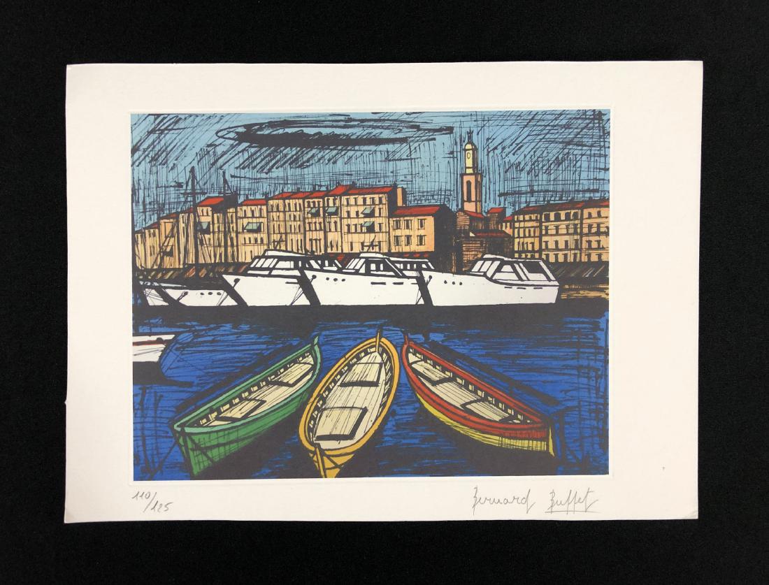 Bernard Buffet (French, 1928-1999) -- Fine Art Print: This lot consists of a fine art print on paper, attributed to Bernard Buffet (French, 1928-1999). "Bernard Buffet" and "110/125" are hand written at bottom. Full of depth and intensity, this warm imag