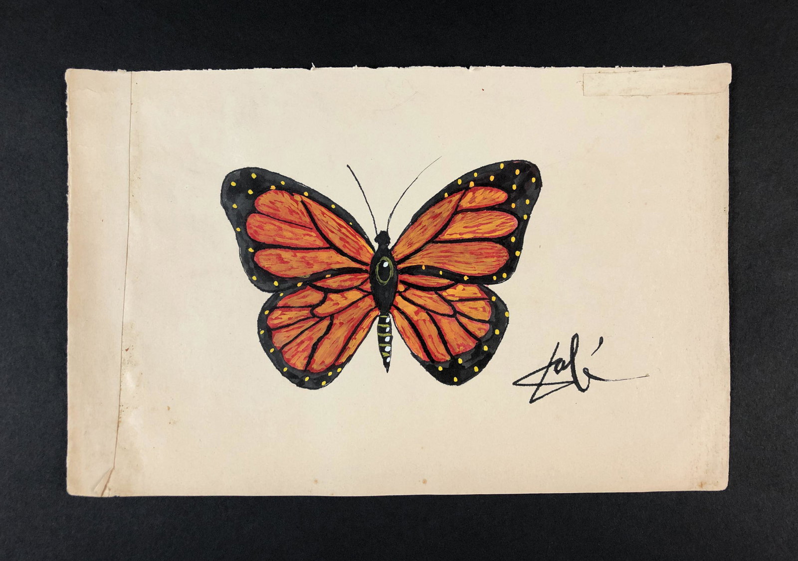 Salvador Dali (1904 - 1989) - Mixed Media on Paper: This lot consists of an ink and watercolor illustration on a cut-down piece of sheet music paper, done in the Surrealist style of Salvador Dali (Spanish, 1904-1989). "Dali" is handwritten in ink at ri