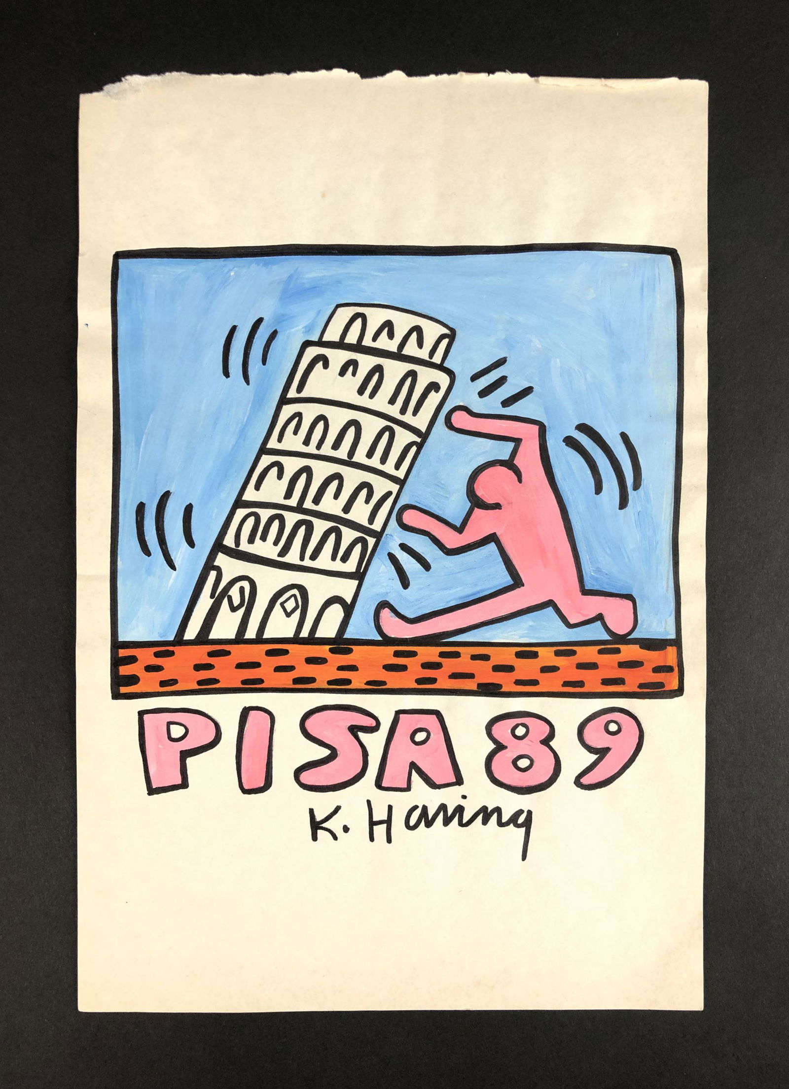 Keith Haring (1958 -1990) - Mixed Media Illustration on (1 of 4)