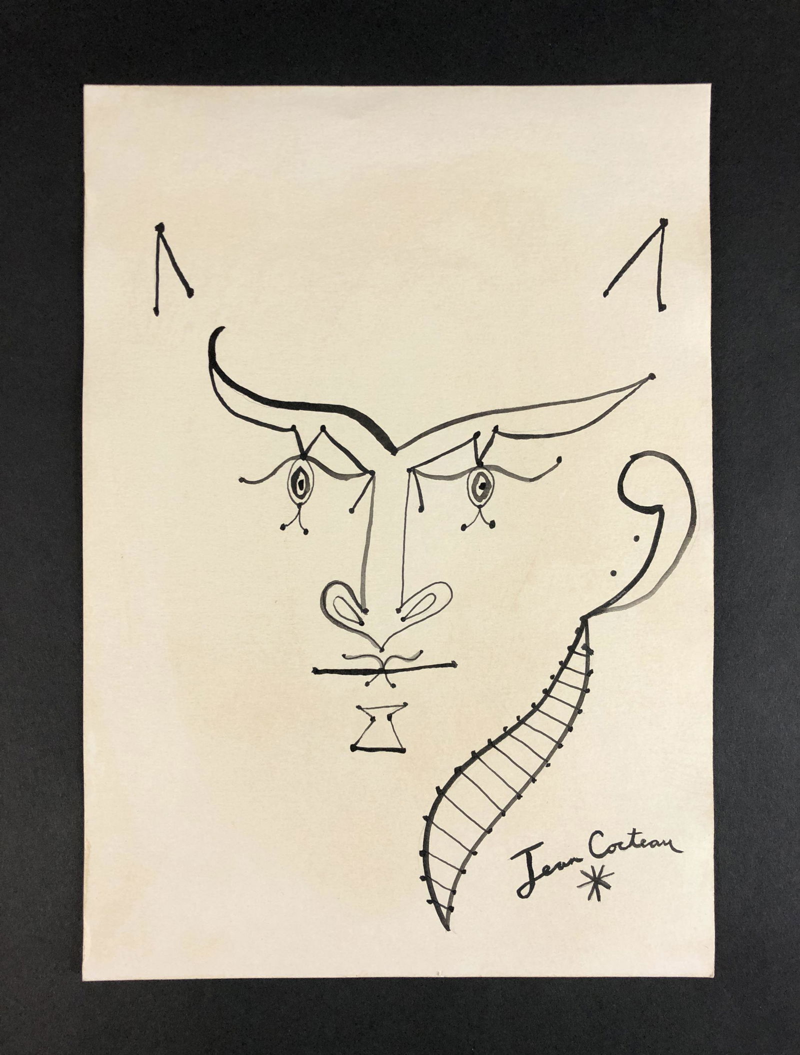 Jean Cocteau (French, 1889 -1963) - Ink Drawing (1 of 4)
