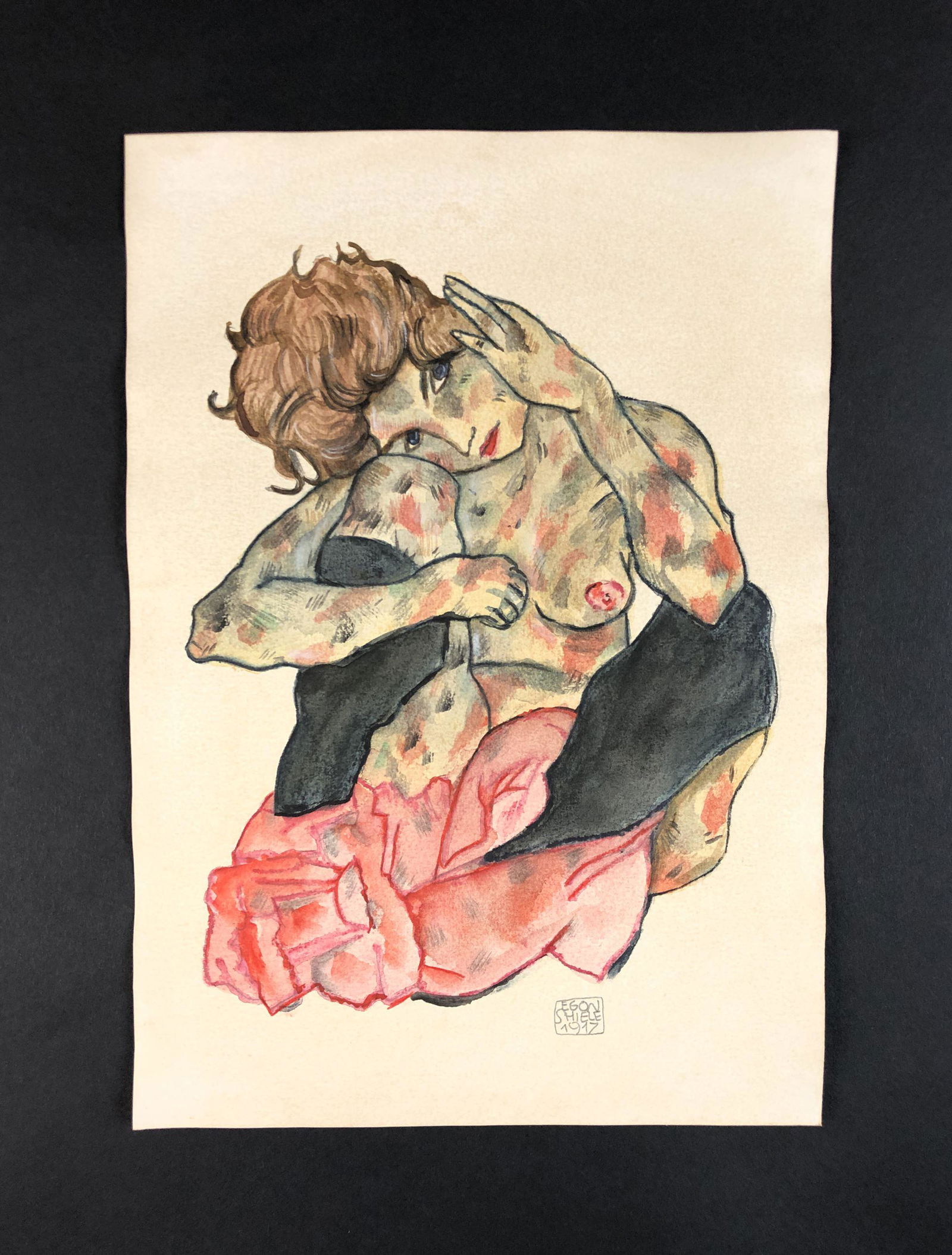 Egon Schiele (Austrian, 1890-1918) - Watercolor on (1 of 5)