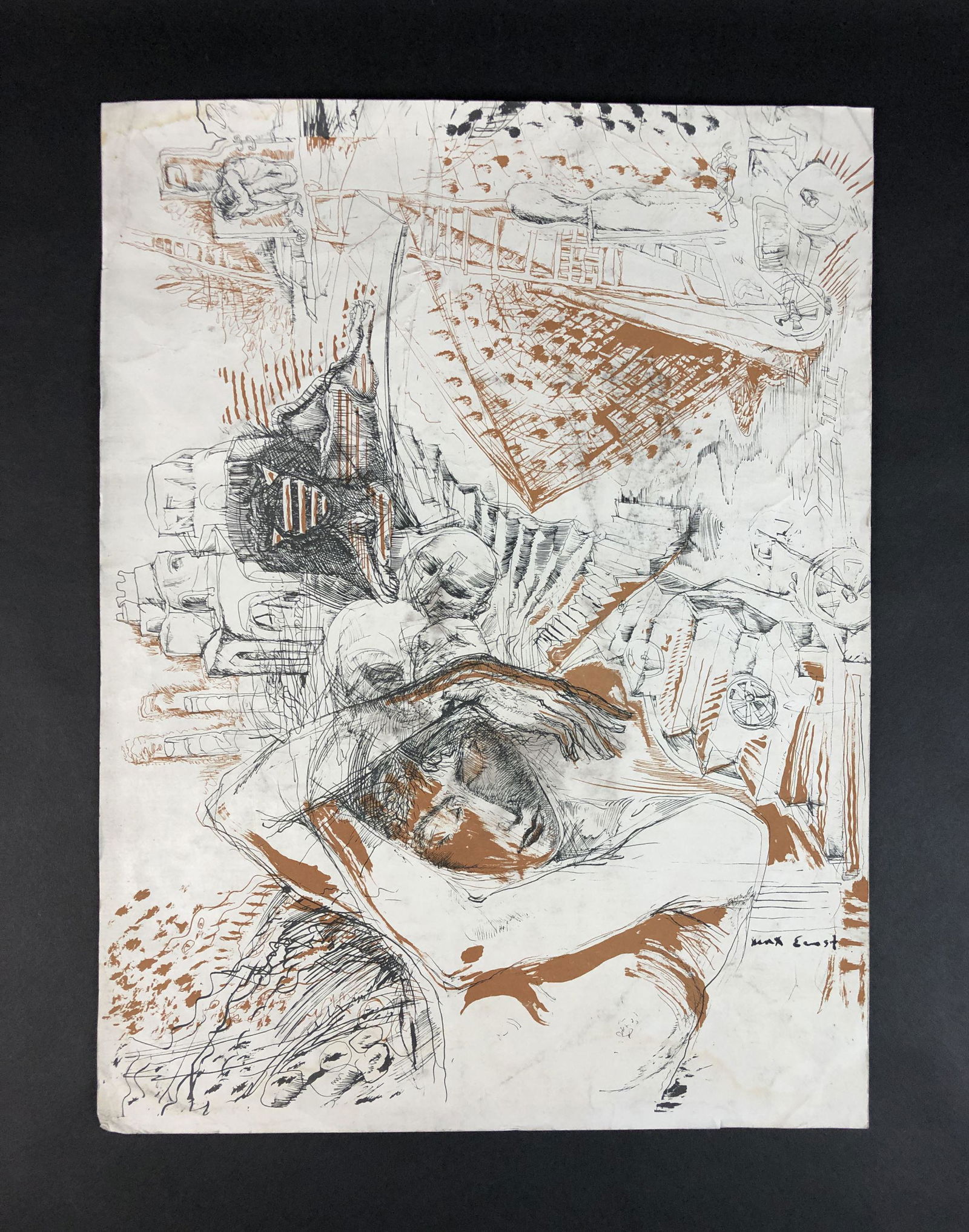 Max Ernst (German, 1891-1976) - Mixed Media on Paper (1 of 5)