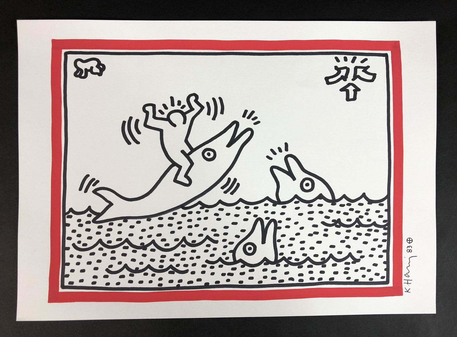 Keith Haring (American, 1958-1990) - Ink Illustration (1 of 5)