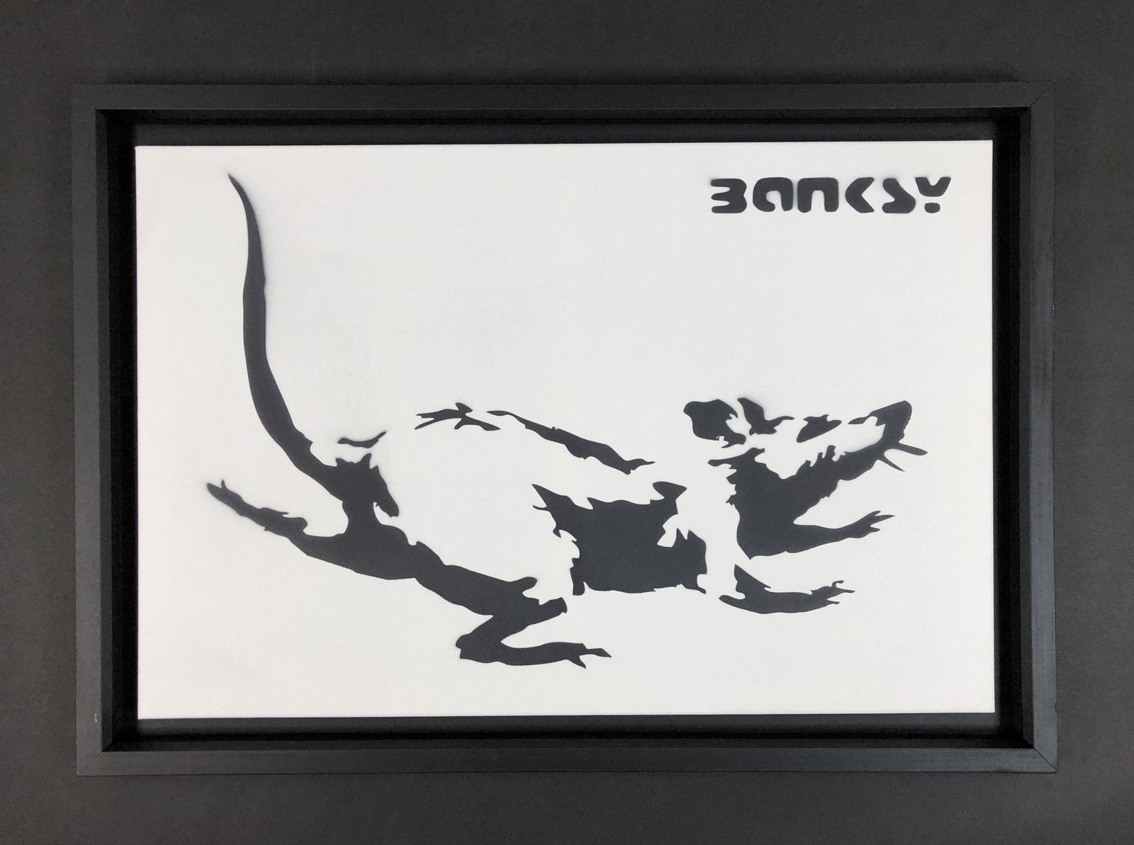 Banksy (British, 1974-) - Aerosol Stencil on Canvas (1 of 5)