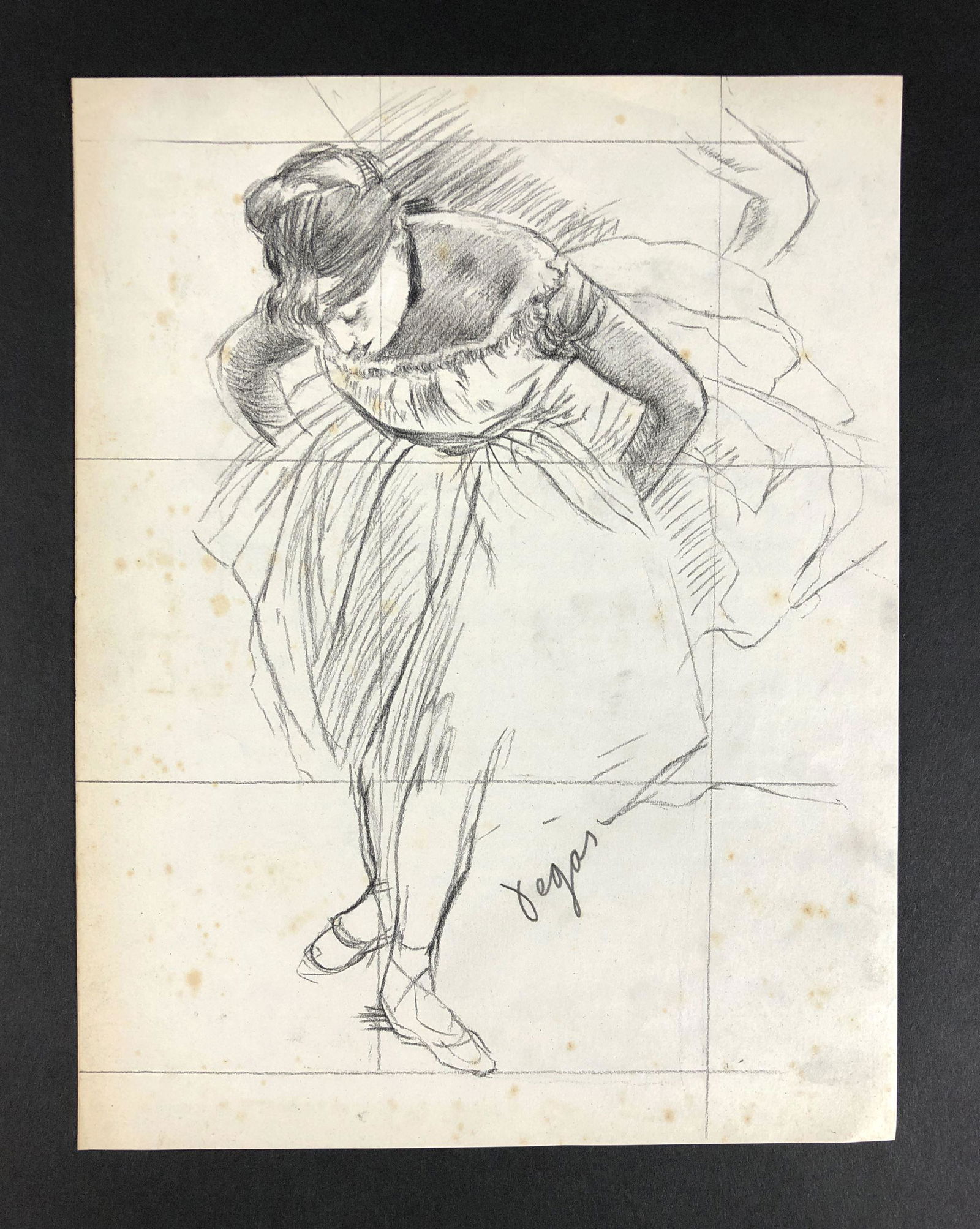 Edgar Degas (French, 1834-1917) - Graphite Drawing (1 of 6)