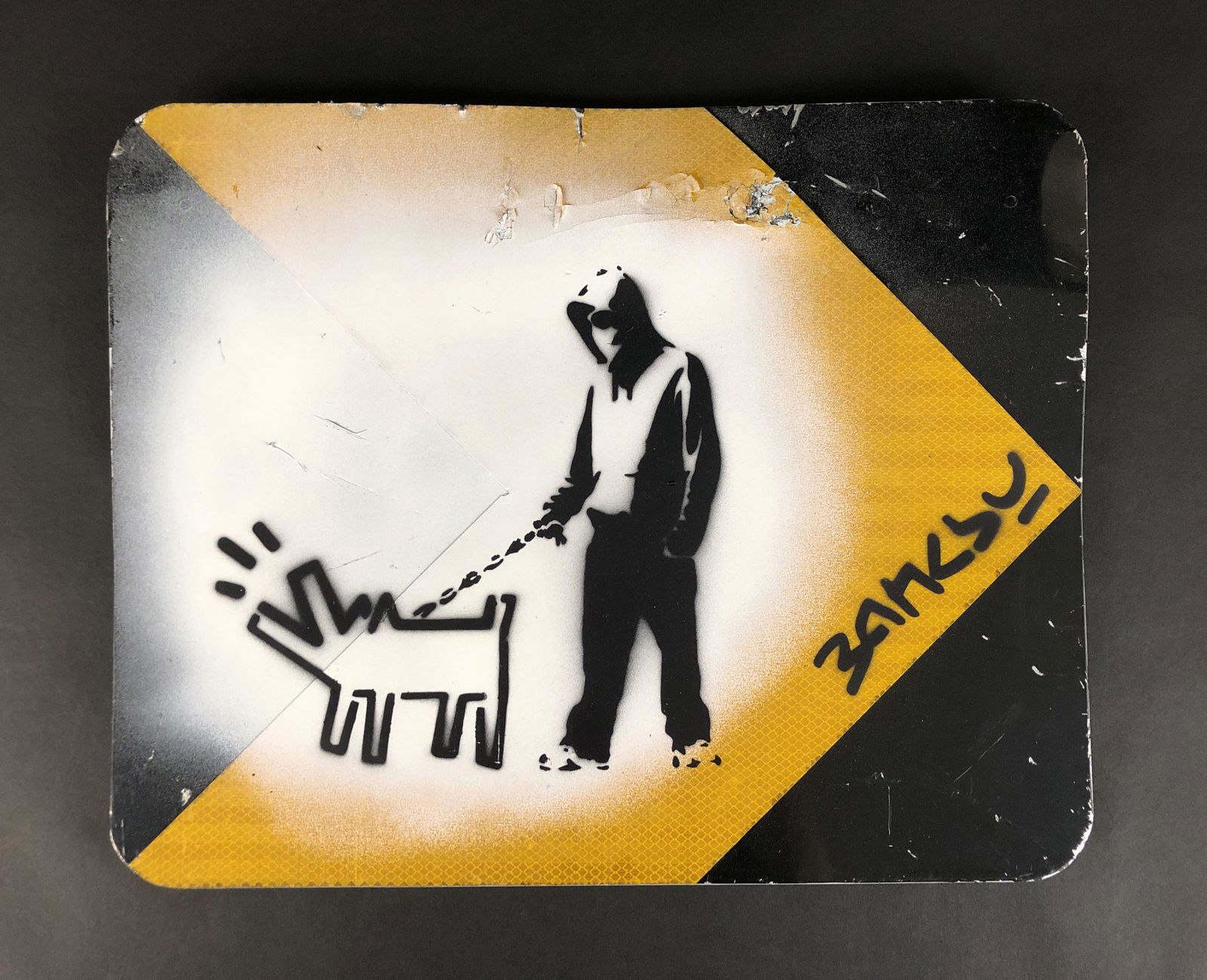 Banksy (British, 1974-) - Hand Stenciled Sign (1 of 6)