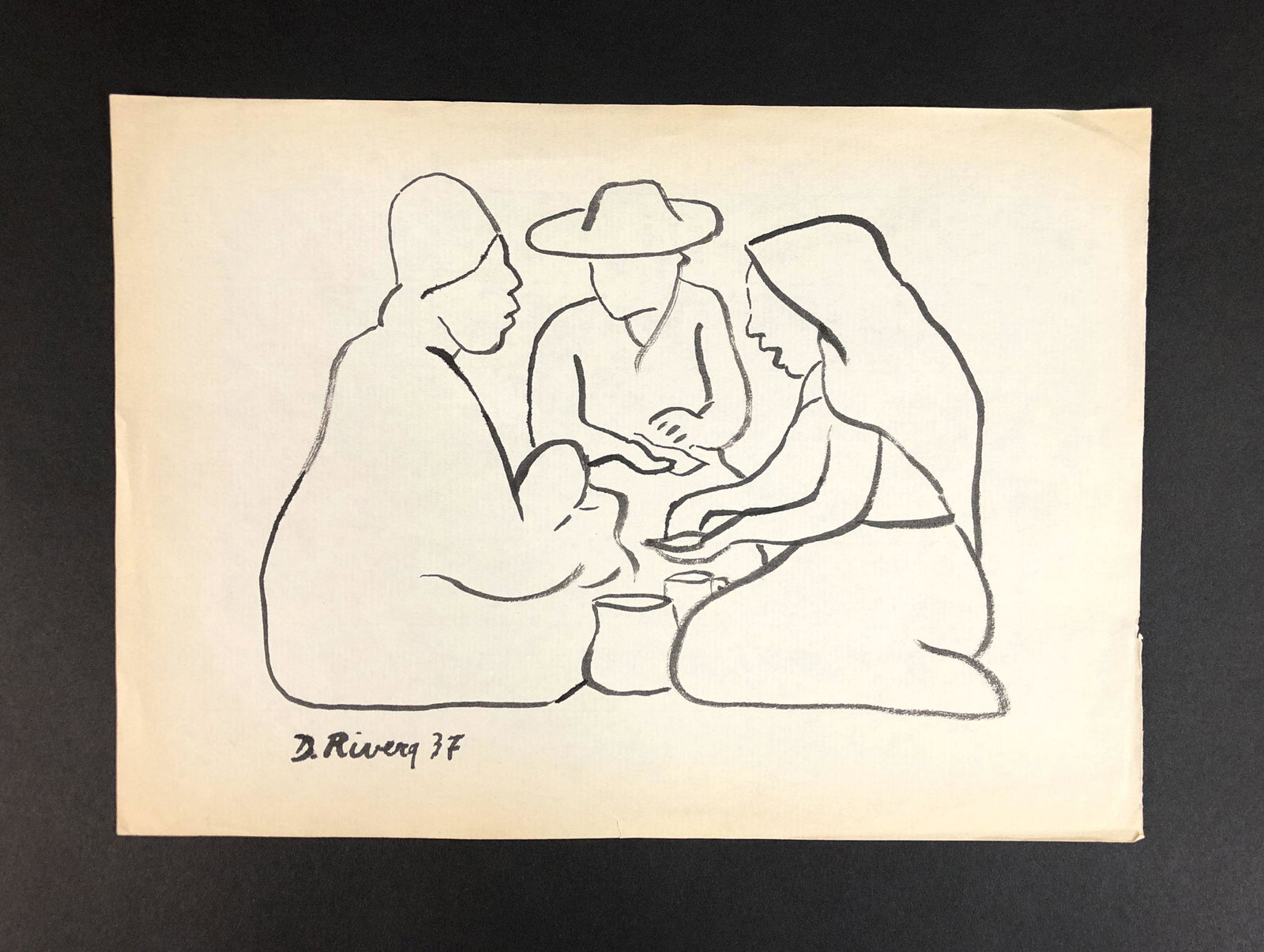 Diego Rivera (Mexican,1886-1957) - Watercolor on Paper (1 of 5)