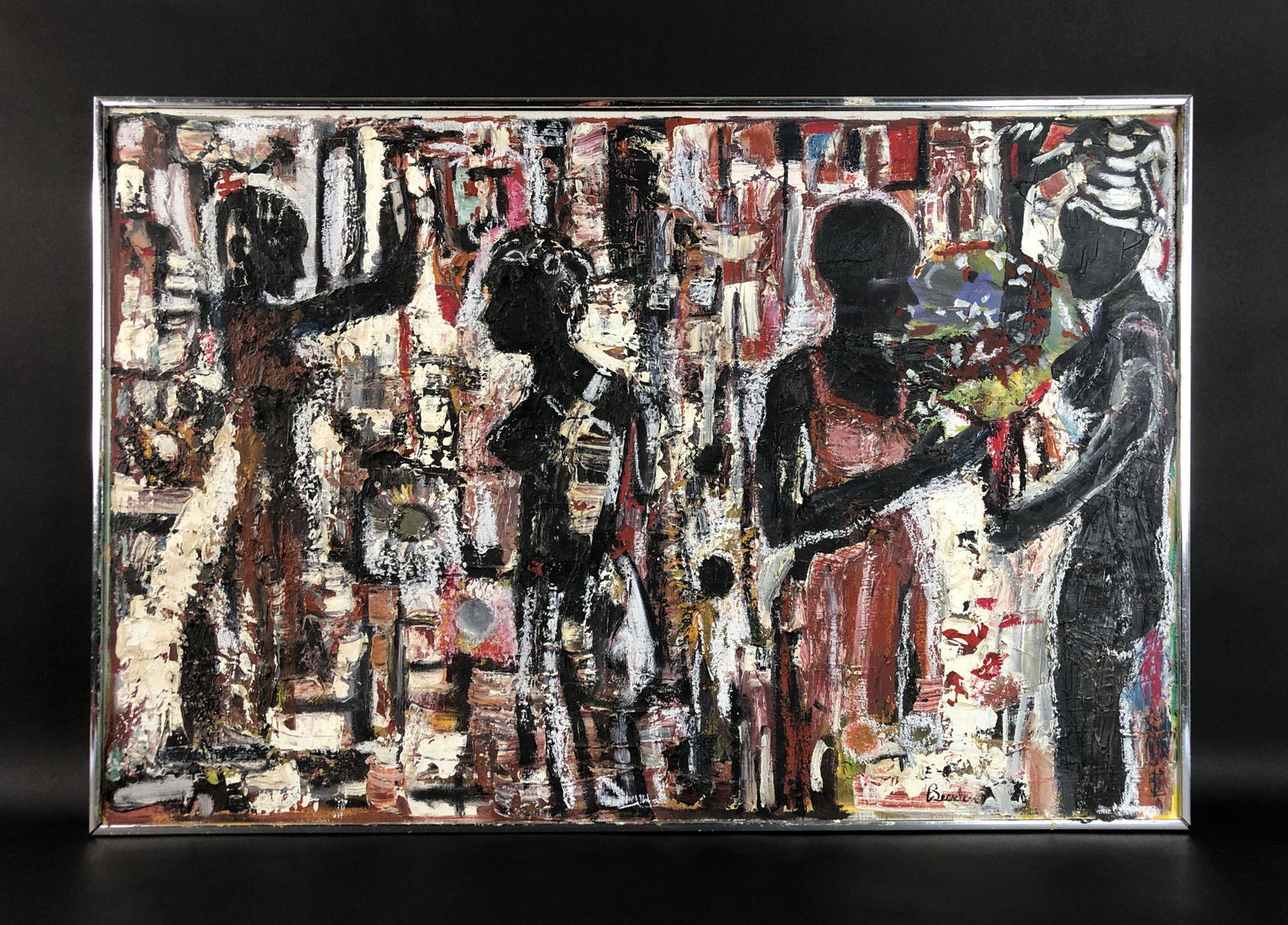 Romare Bearden (American, 1911-1988) - Oil on Canvas (1 of 4)